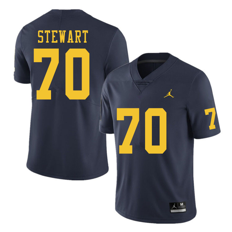 Men #70 Jack Stewart Michigan Wolverines College Football Jerseys Sale-Navy